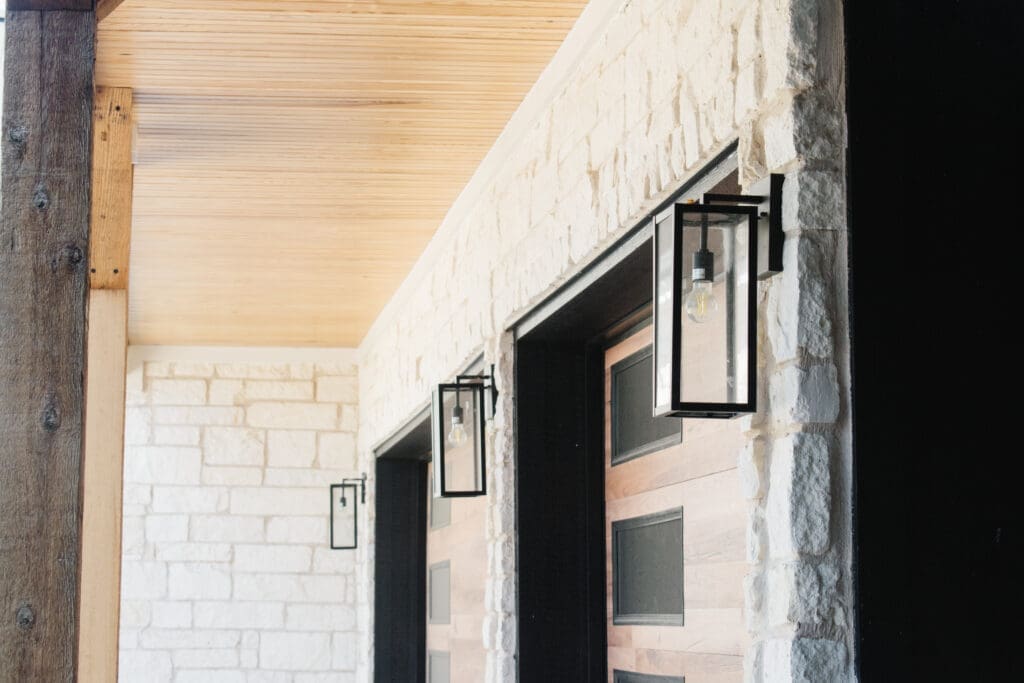 Custom home exterior by Ridge Rock Builders in Texas Hill Country