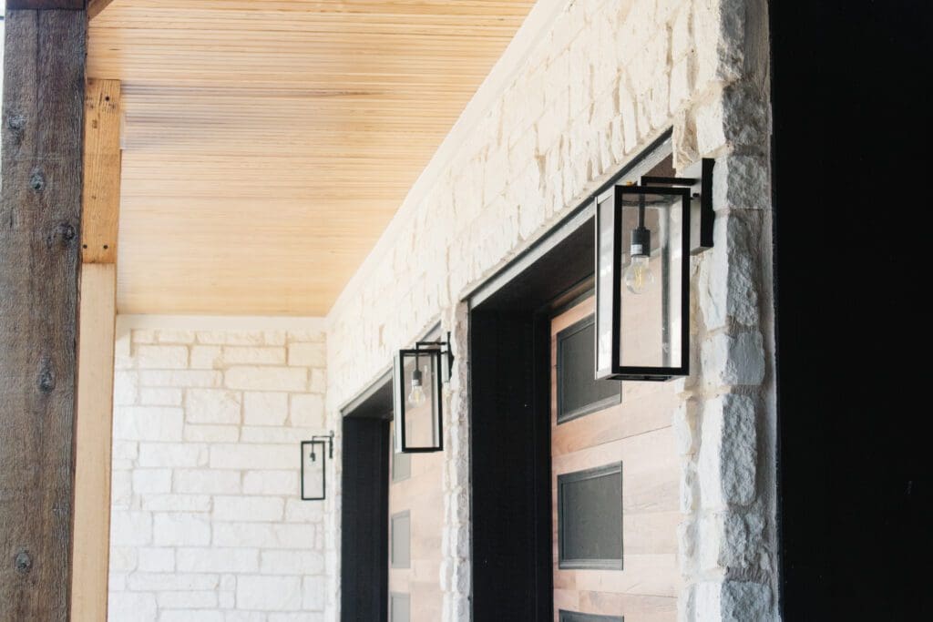 Custom home exterior by Ridge Rock Builders in Texas Hill Country