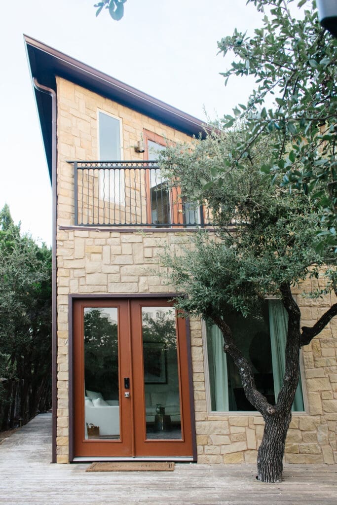 Custom home exterior by Ridge Rock Builders in Texas Hill Country