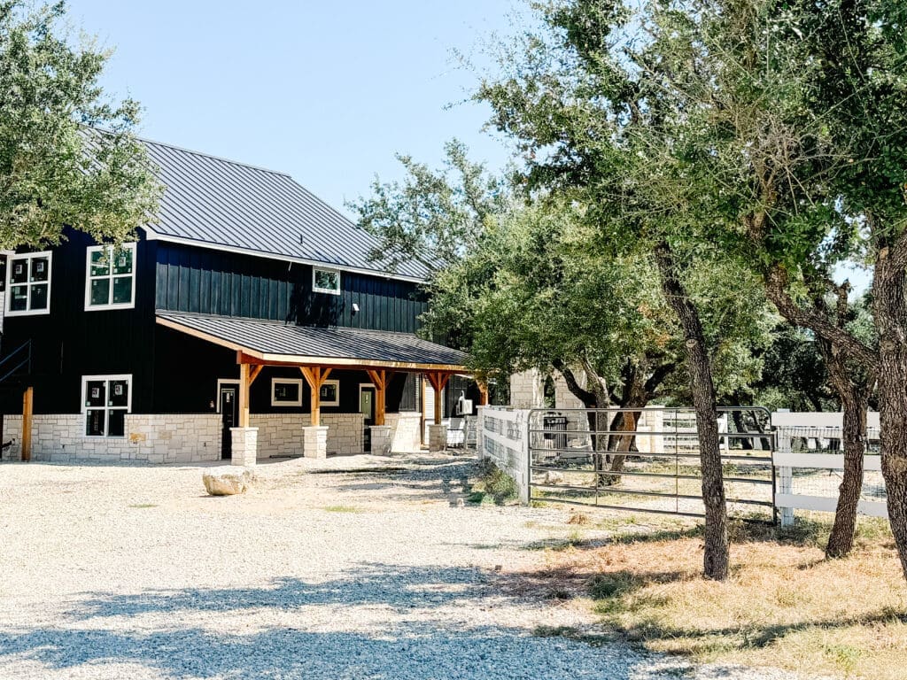 Custom home exterior by Ridge Rock Builders in Texas Hill Country