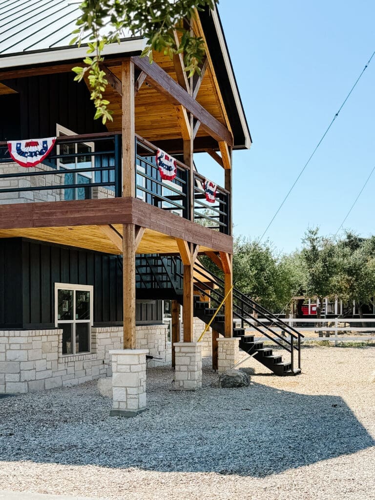 Custom home exterior by Ridge Rock Builders in Texas Hill Country