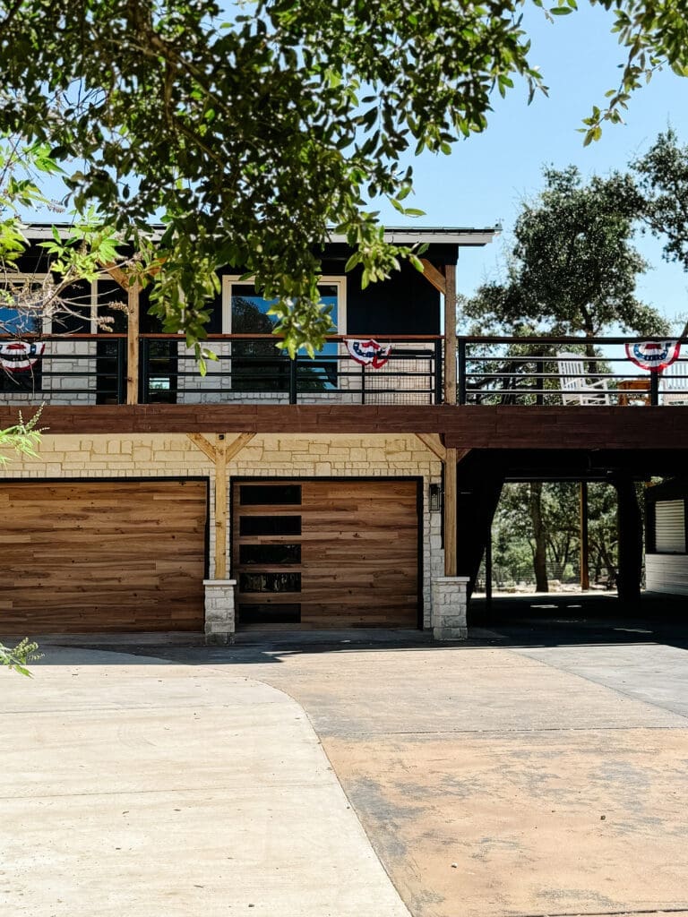 Custom home exterior by Ridge Rock Builders in Texas Hill Country