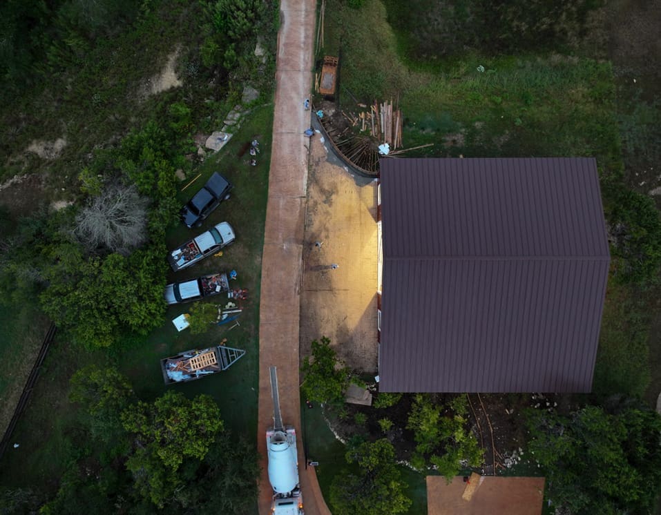 Custom home construction project in Dripping Springs TX by Ridge Rock Builders