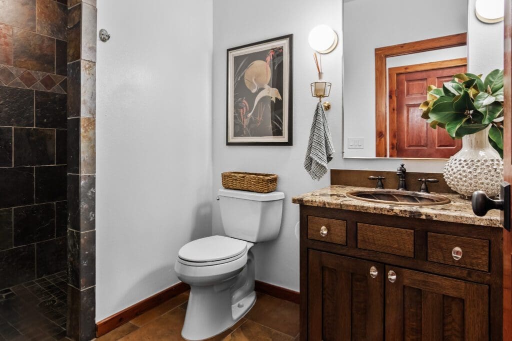 Luxury bathroom in custom Dripping Springs home by Ridge Rock Builders