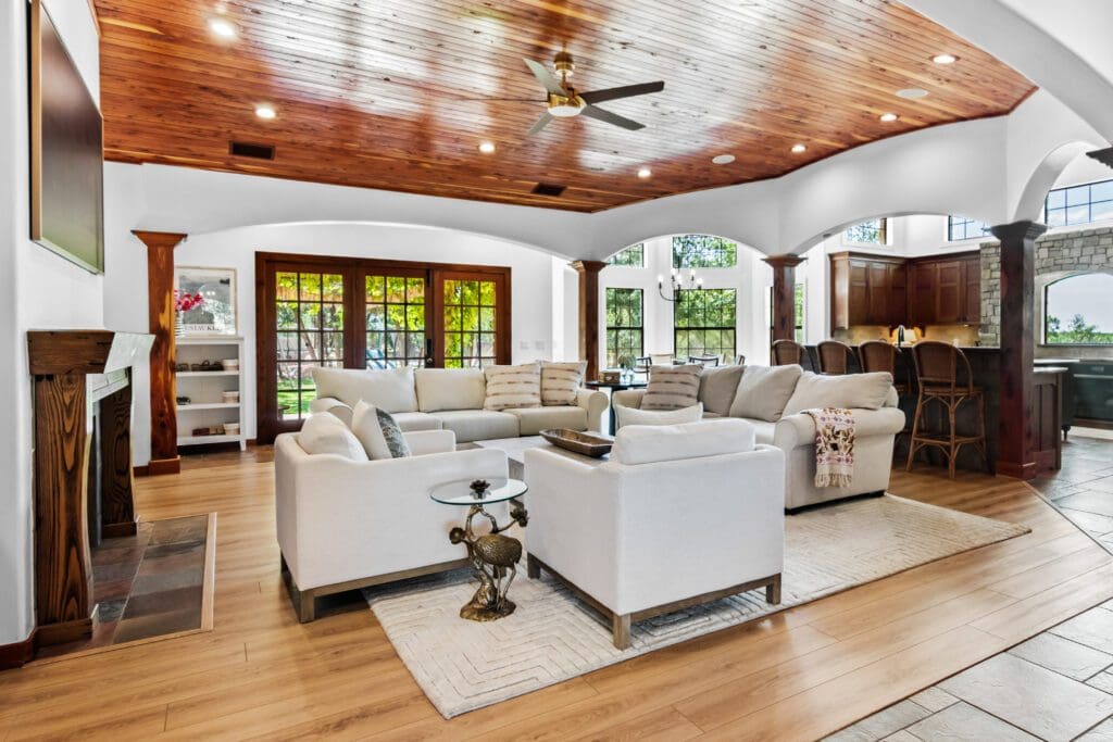 Custom home interior in Dripping Springs TX by Ridge Rock Builders