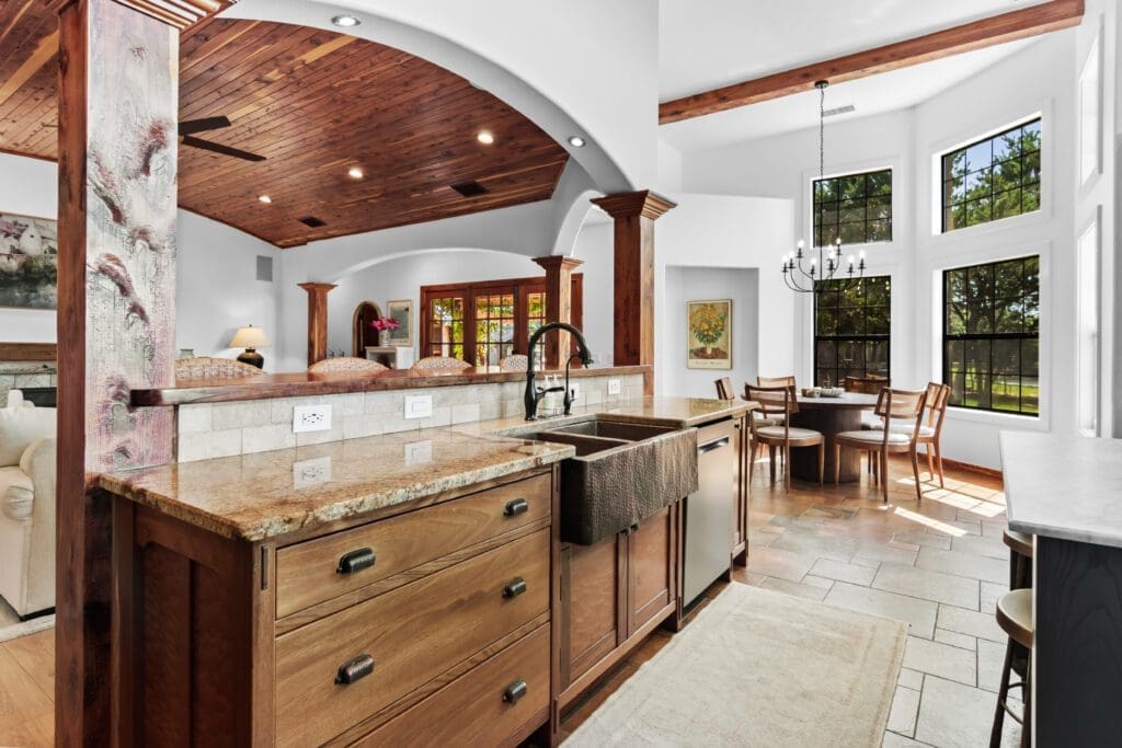 Custom home interior in Dripping Springs TX by Ridge Rock Builders