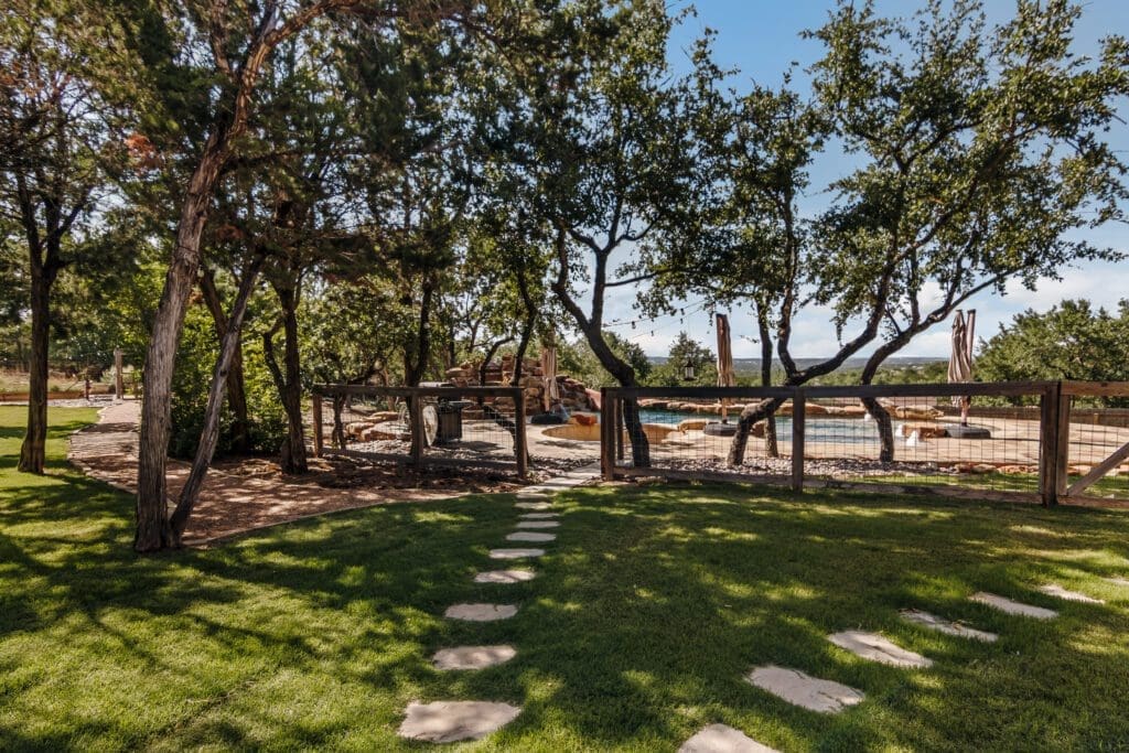 Custom home exterior in Dripping Springs TX by Ridge Rock Builders